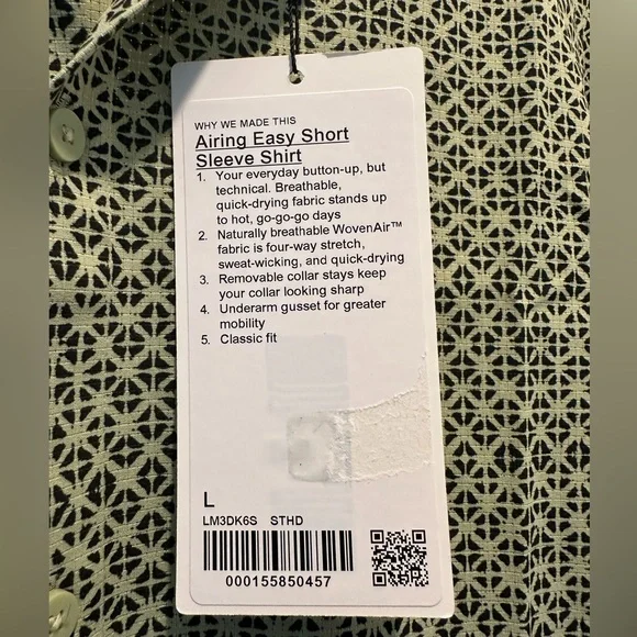Lululemon - Men's Airing Easy Short Sleeve Shirt - Large - Picture 3 of 5